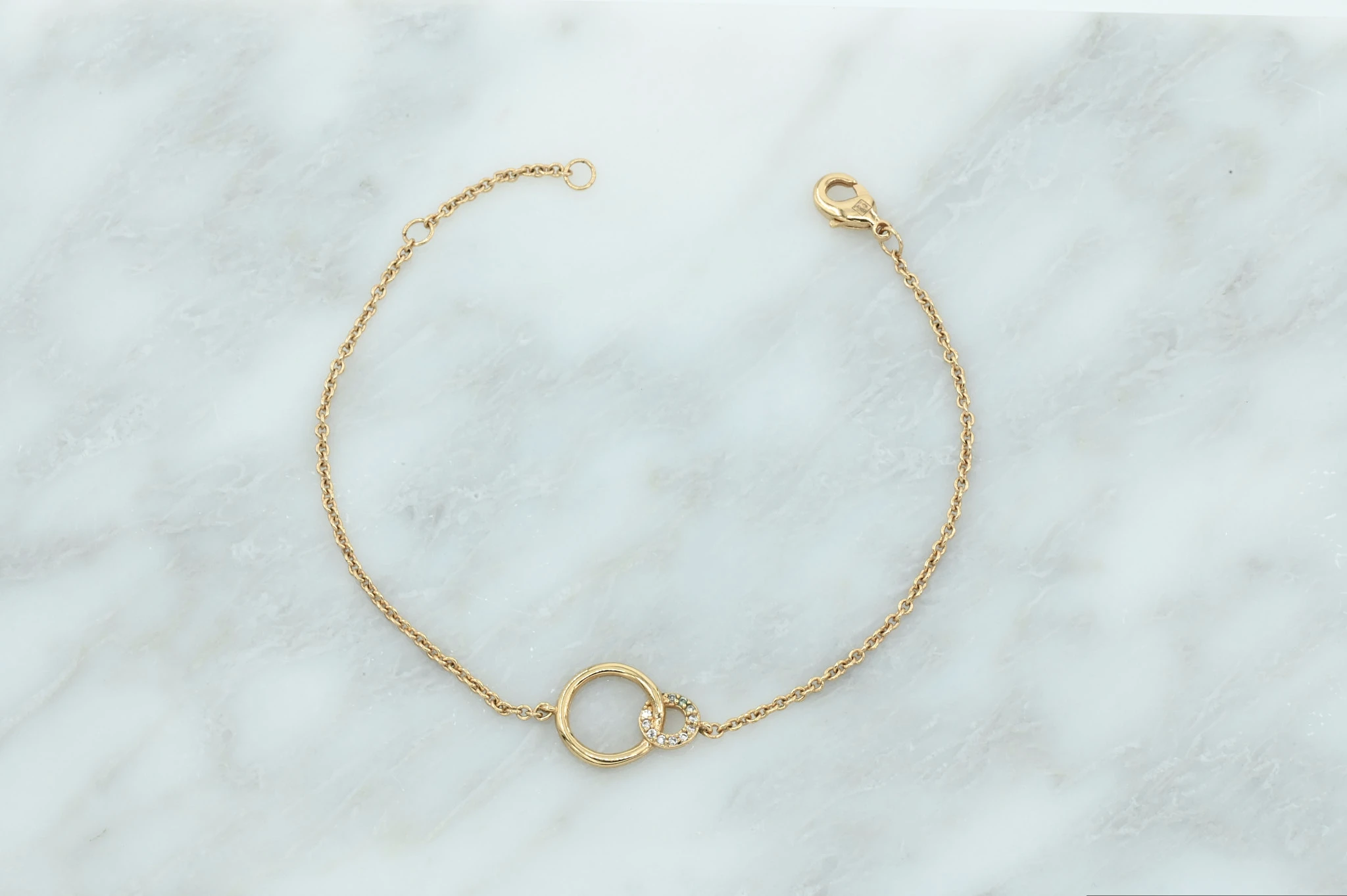 Gold-plated armbandje met schakels