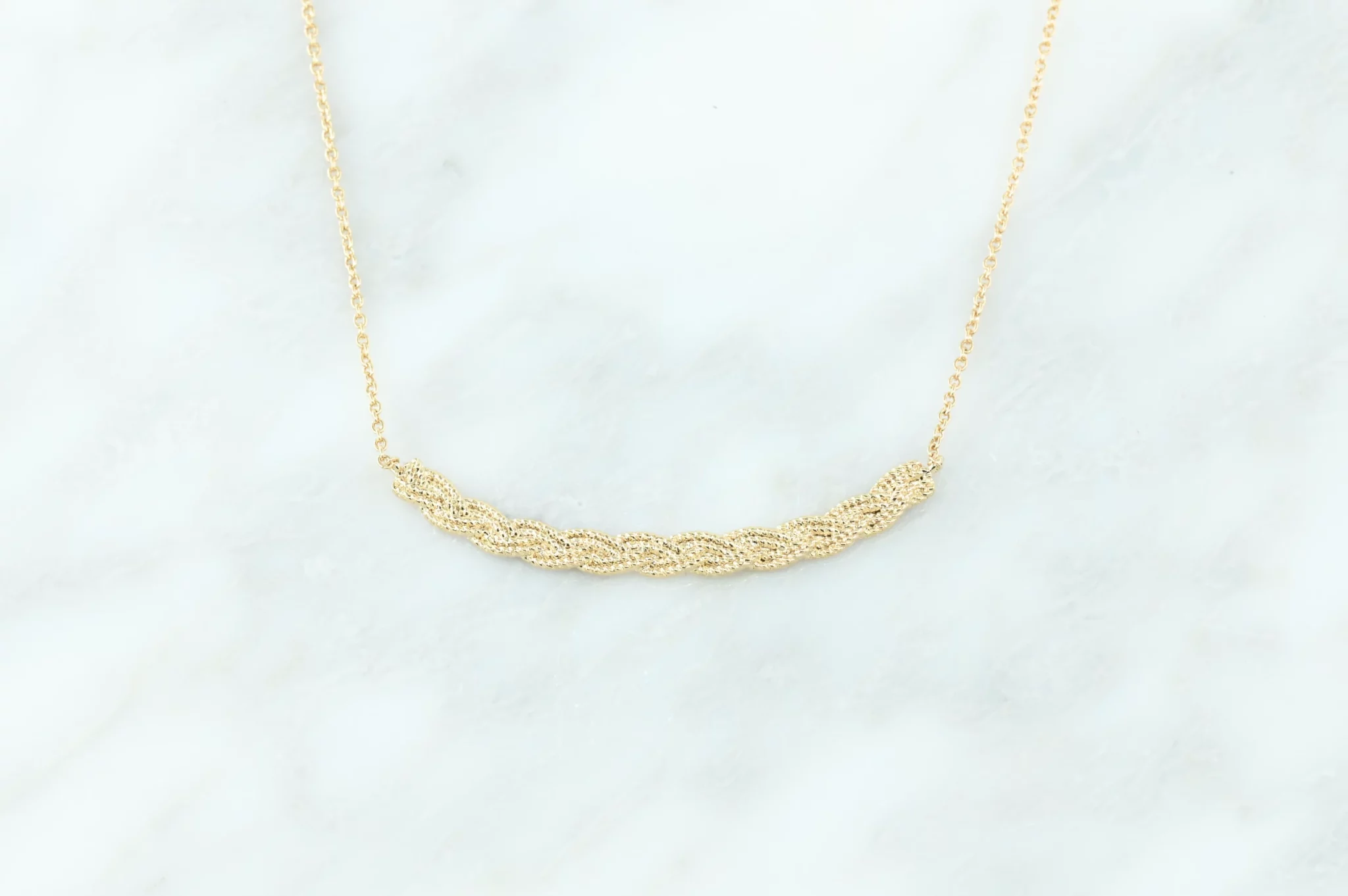 Gold-plated ketting met vast middenstuk