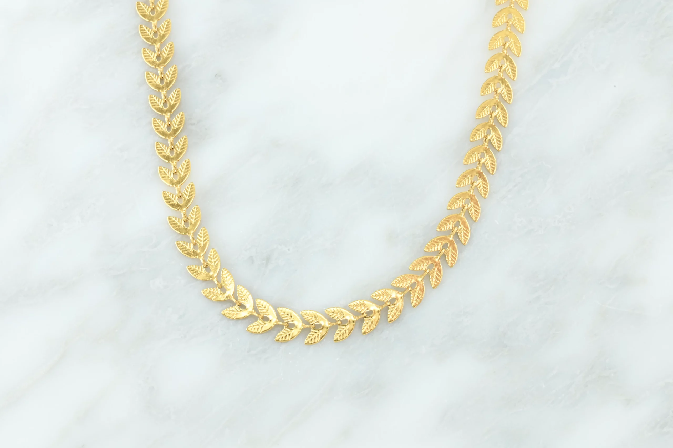 Gold-plated Visgraat ketting