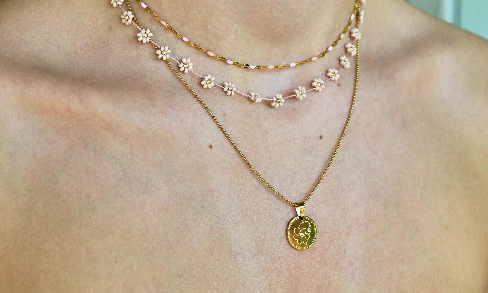 Ketting met geboortebloem december: Narcissus