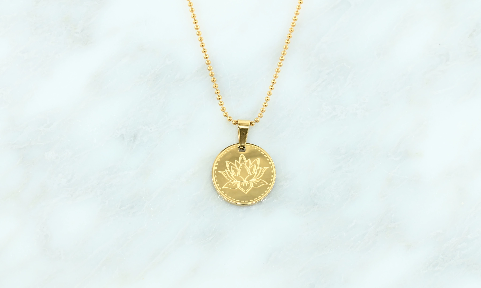 Ketting met geboortebloem juli: Water Lily