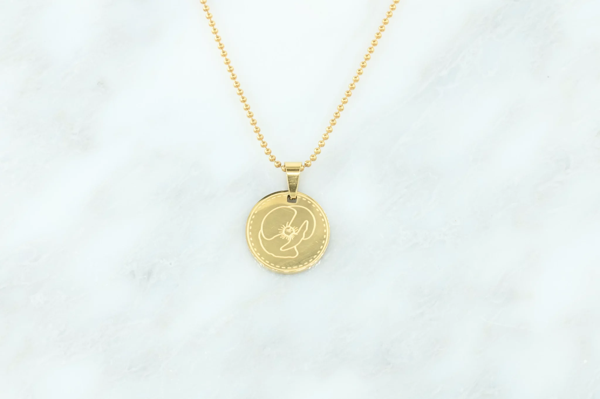 Ketting met geboortebloem augustus: Poppy