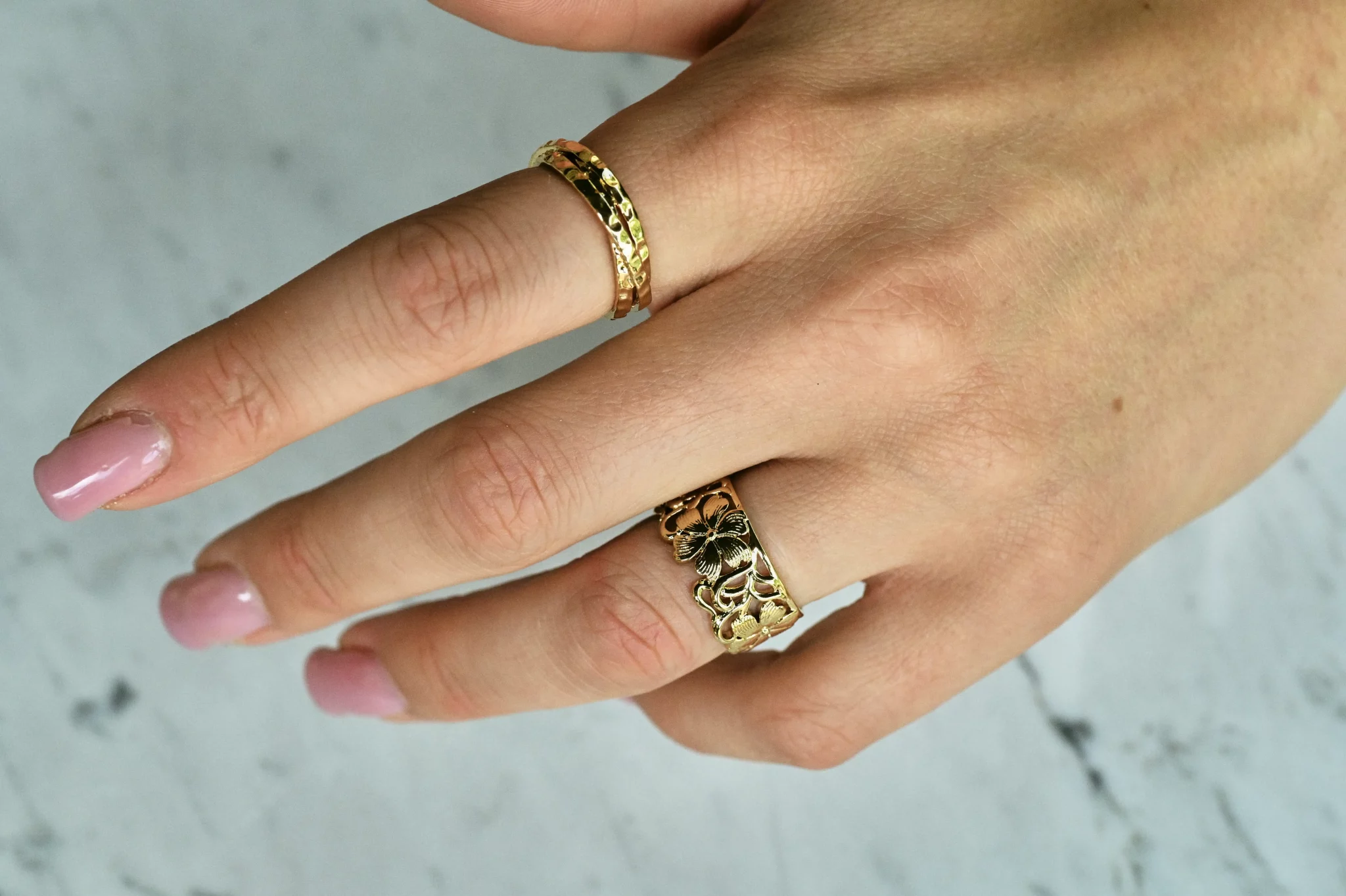 Prachtige gold-plated ringen