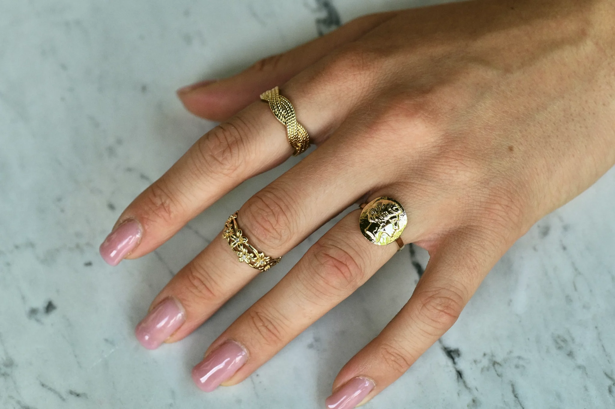 Prachtige gold-plated ringen