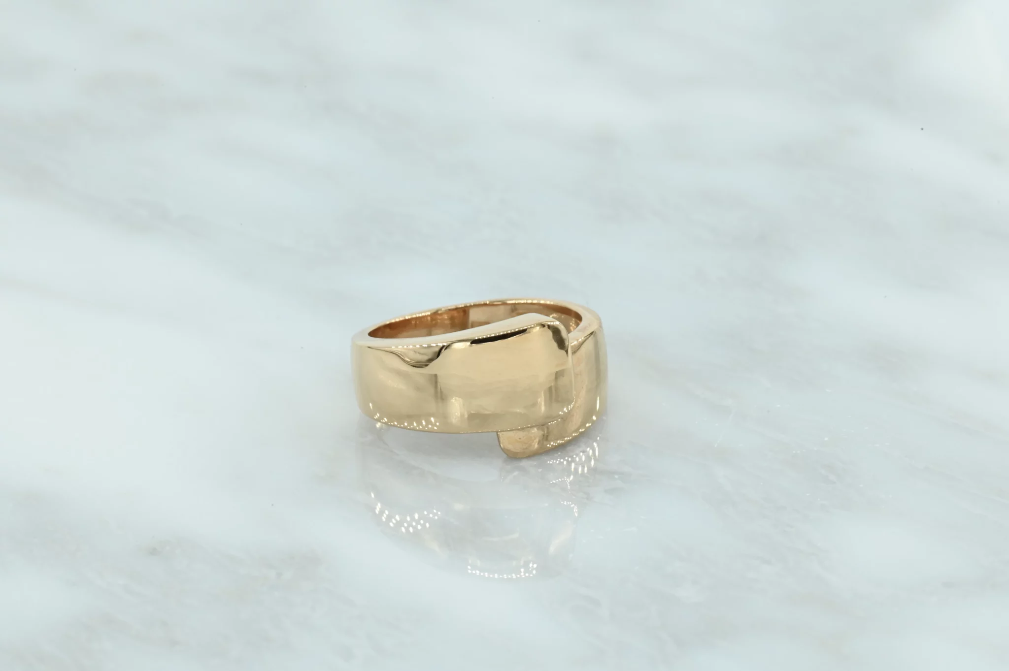 18 Karaats gold-plated ring met overslag