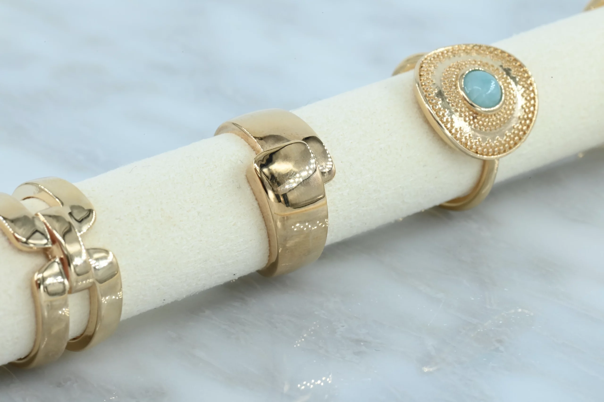 18 Karaats gold-plated ringen met prachtige details