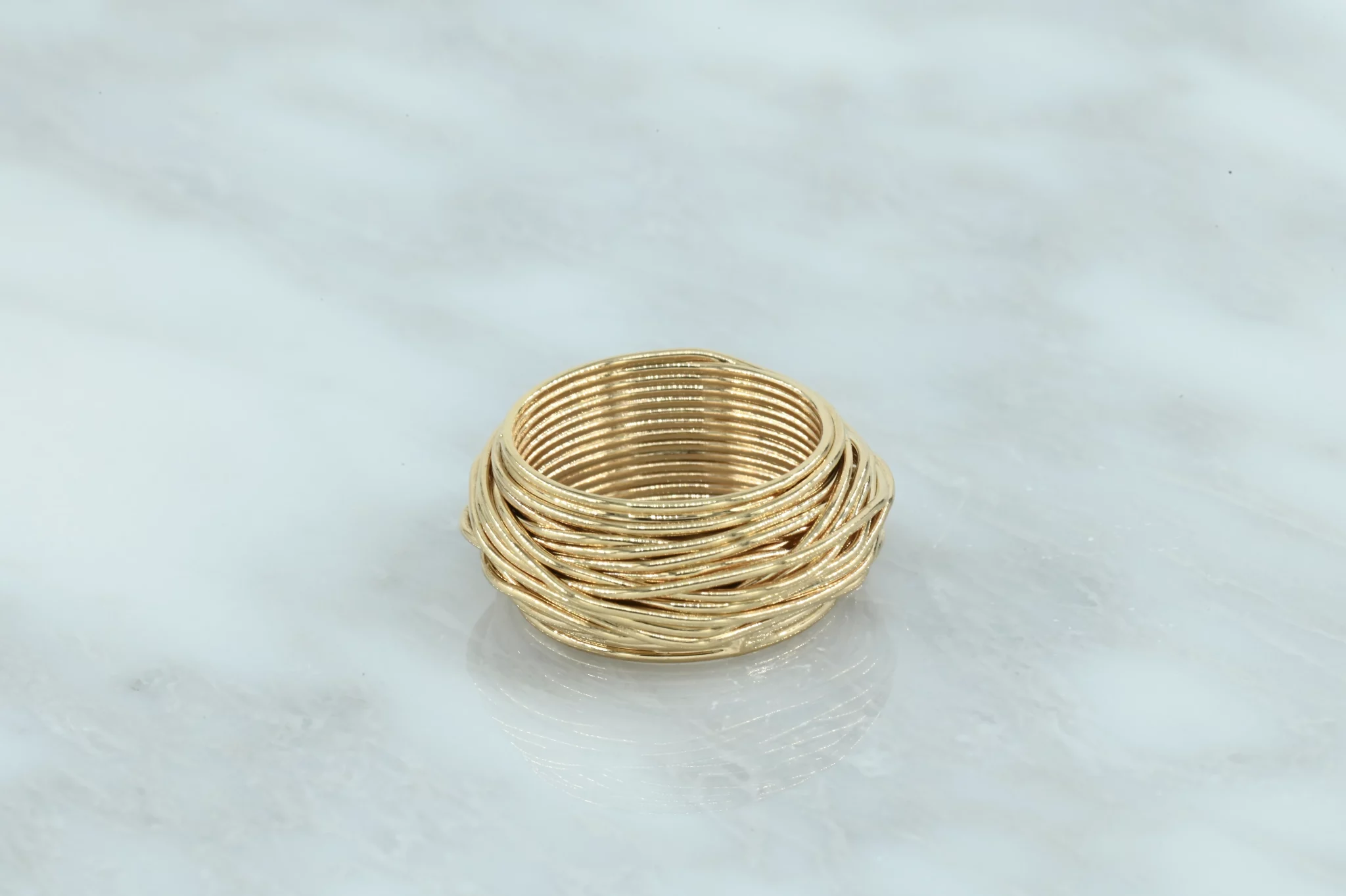 18 Karaats gold-plated draad ring