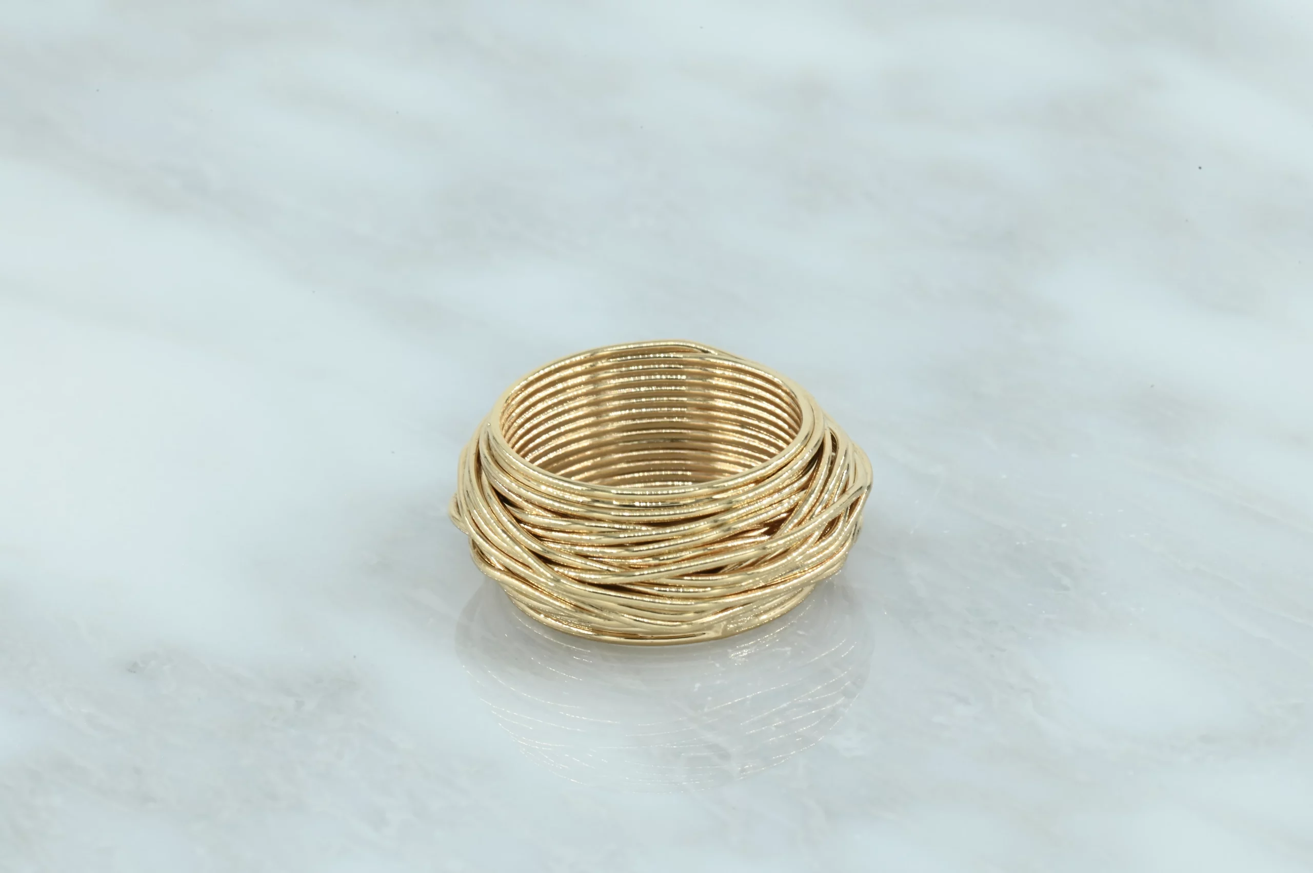 18 Karaats gold-plated draad ring