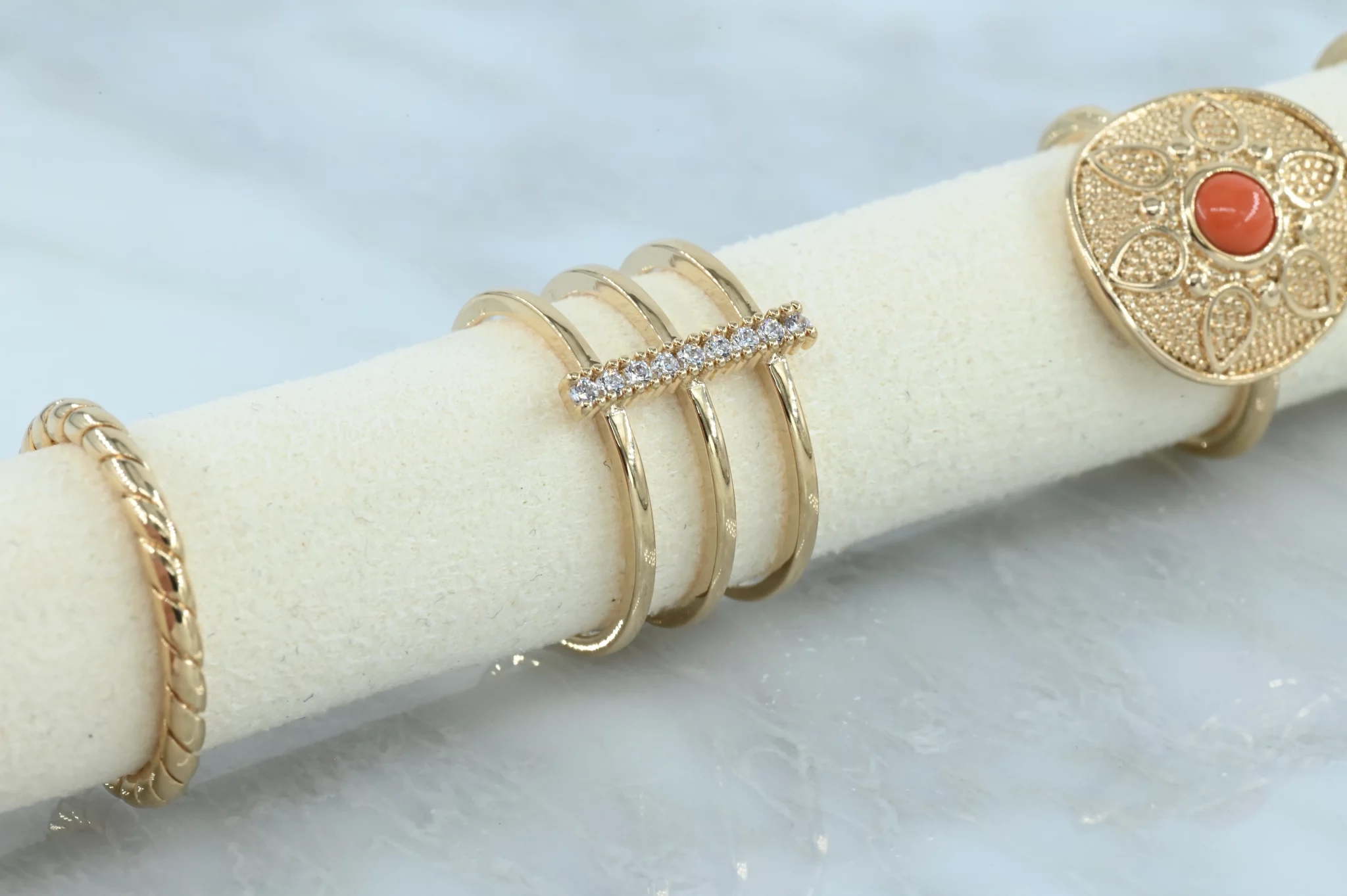 Prachtige gold-plated ringen