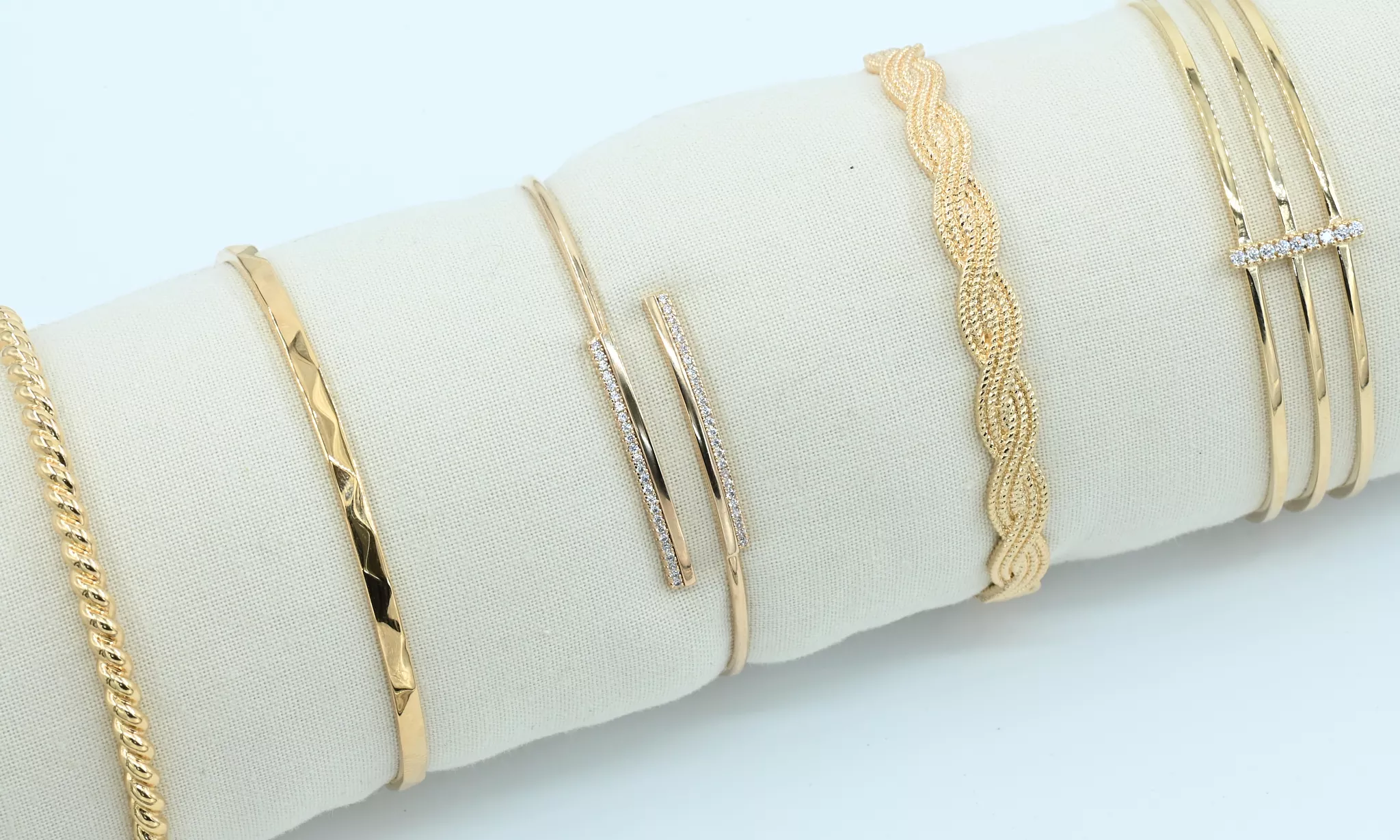 Gold-plated bangles