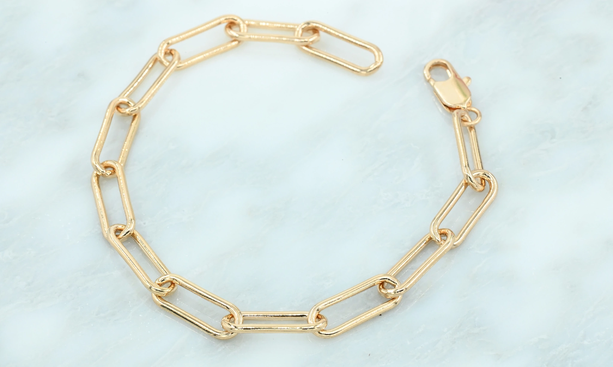 Schakel armband 18-k gold-plated