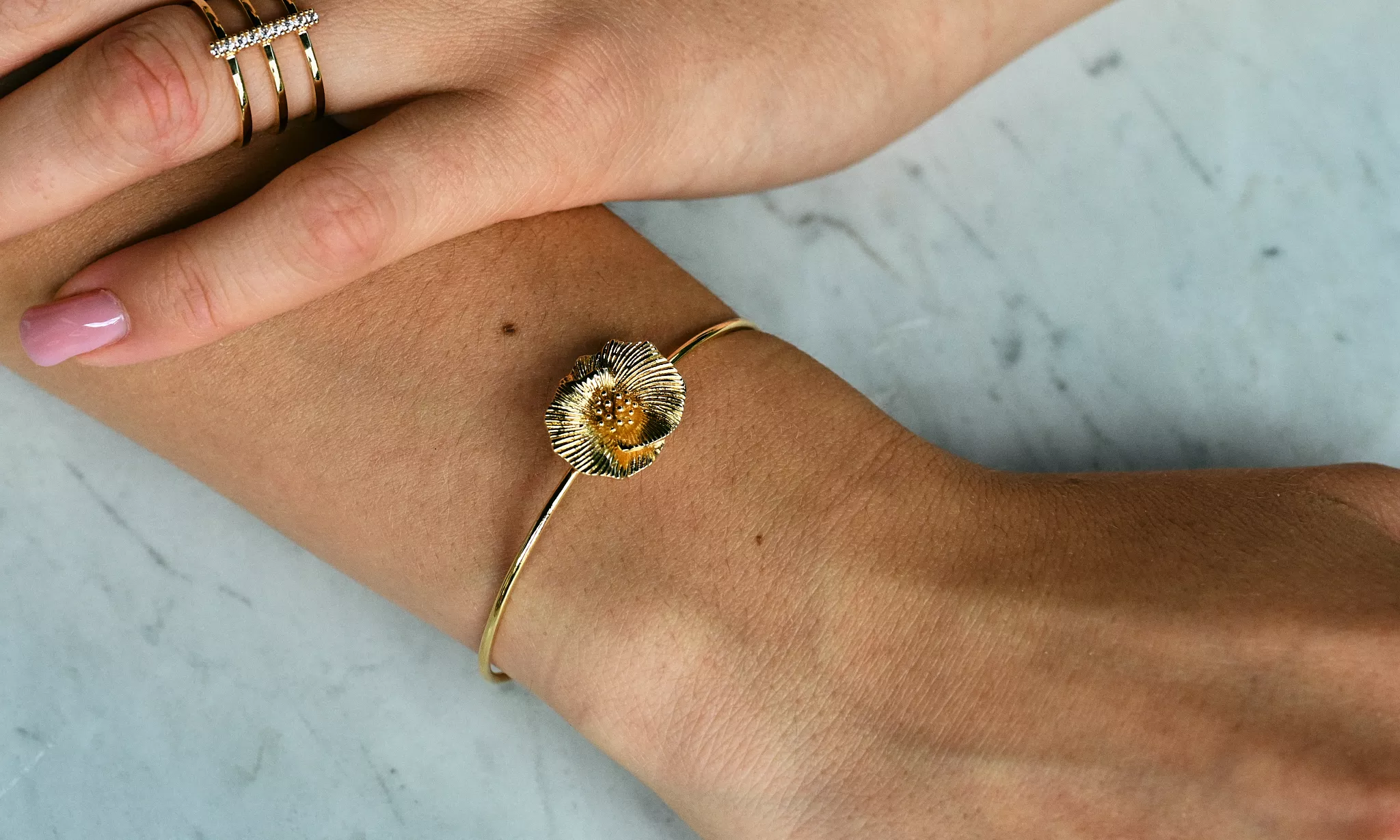 Bangle met bloem