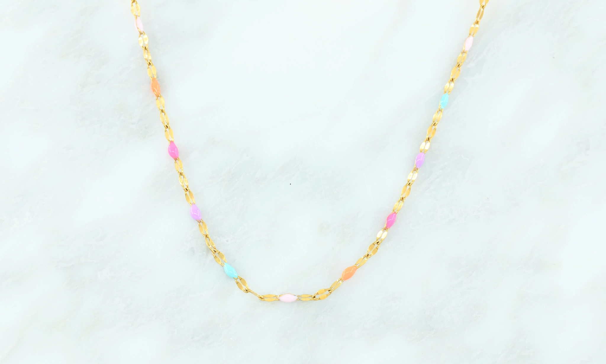 Ketting met multi-colour bolletjes