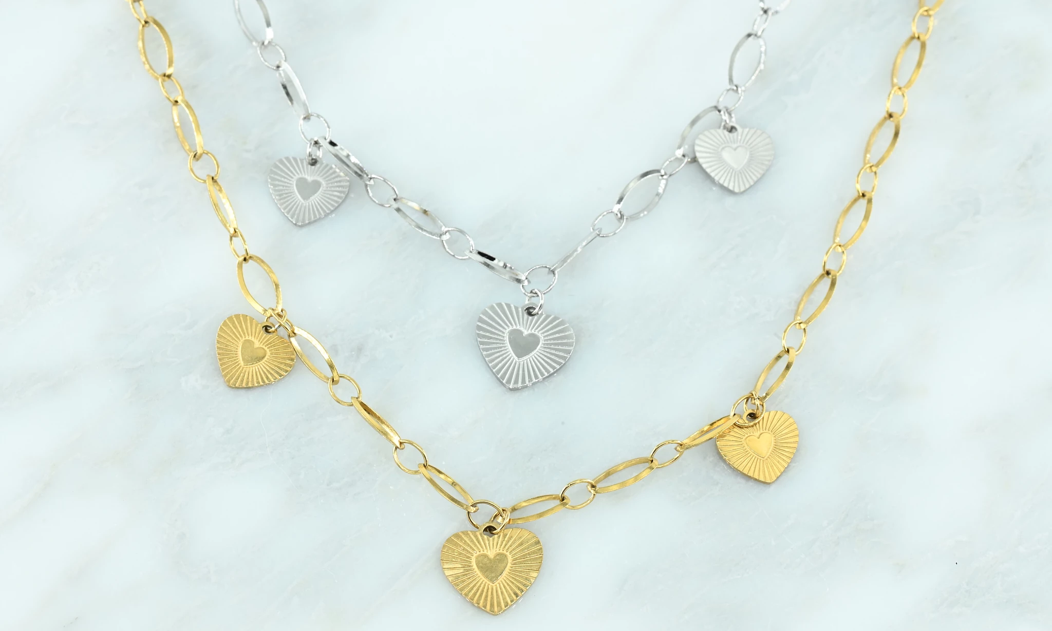 Ketting met hart bedels